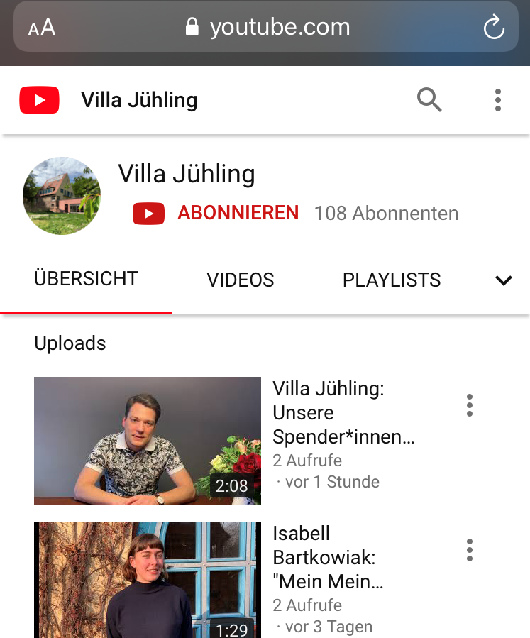 Unsere Villa in Bild und Ton